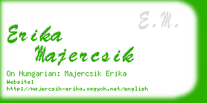 erika majercsik business card